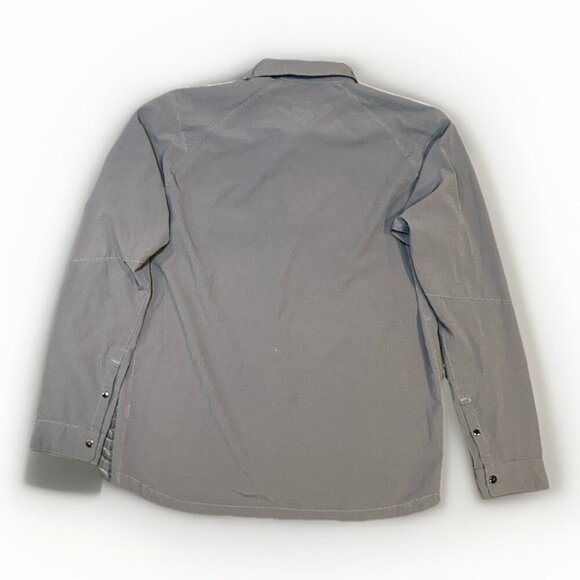 VTG 1946 Mens Button Down Breathable Shirt Gray Long Sleeve Pockets Men's Size L - Picture 2 of 11